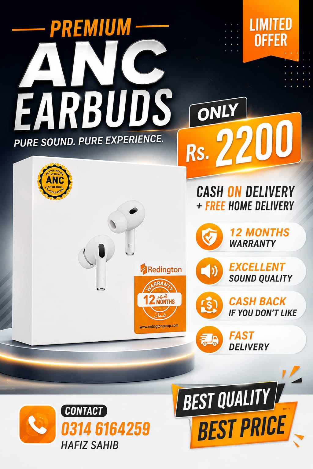 π§ PREMIUM ANC EARBUDS β LIMITED TIME OFFER! π₯